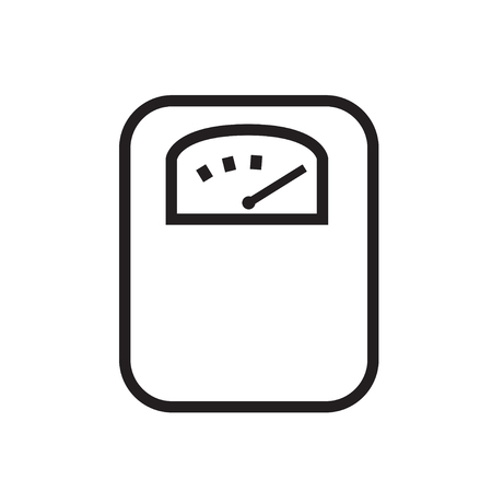 Body weight scale line icon line vector illustrationのイラスト素材