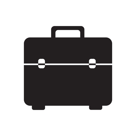 suitcase icon vector solated on white backgroundのイラスト素材
