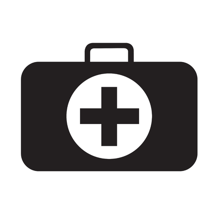 First aid kit icon vector isolated on whiteのイラスト素材