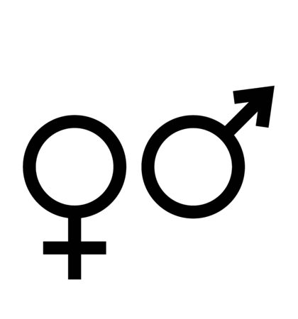 Gender sex icon symbol for graphic and web design isolatedのイラスト素材