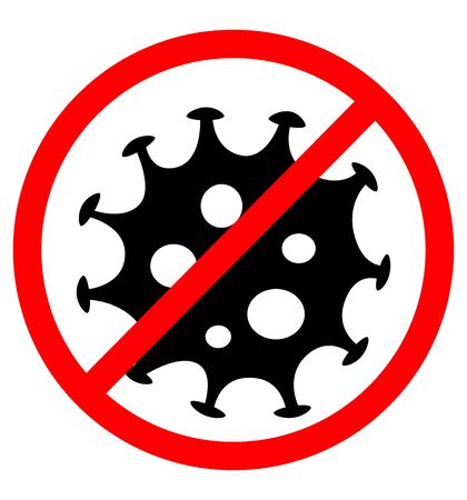 Sign Stop coronavirus caution coronavirus outbreak coronavirus danger and public health risk disease and flu outbreak pandemic concept vector illustrationのイラスト素材