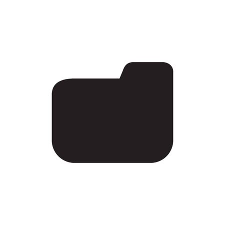Folder icon black silhouette isolated on white background for web site design vector illustration EPSのイラスト素材