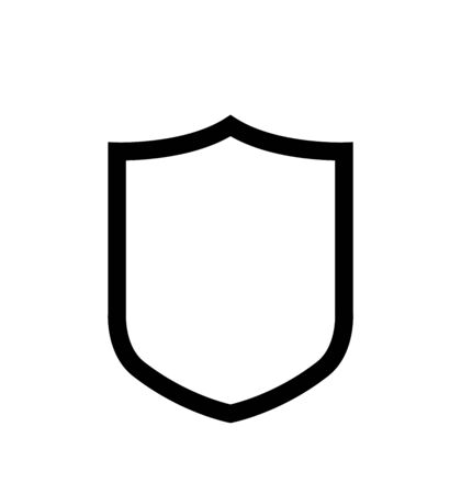Vector shield icon protection icon isolated on whiteのイラスト素材