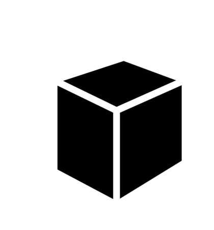 cube black icon vector illustration on the white backgroundのイラスト素材