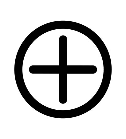 plus sign isolated on white vector ilustrationのイラスト素材