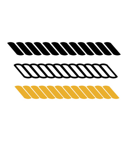 rope black template design vector icon isolated on white backgroundのイラスト素材