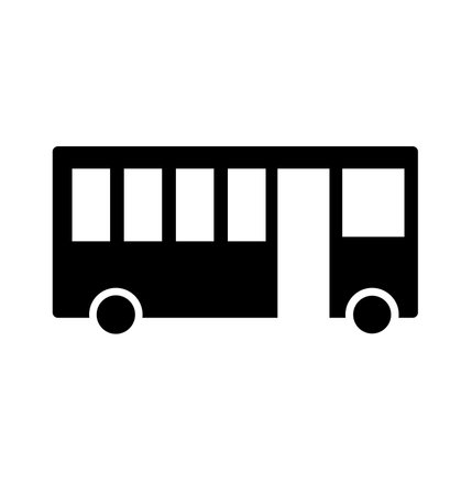 bus icon set. bus vector icon isolated on whiteのイラスト素材