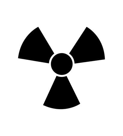 Radiation icon vector isolated on whiteのイラスト素材