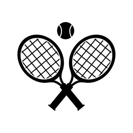 Racket tennis icon sport vector illustration isolated on whiteのイラスト素材