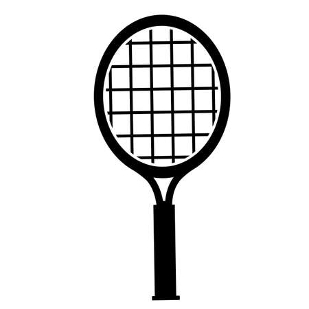 Racket tennis icon sport racket tennis isolated on whiteのイラスト素材