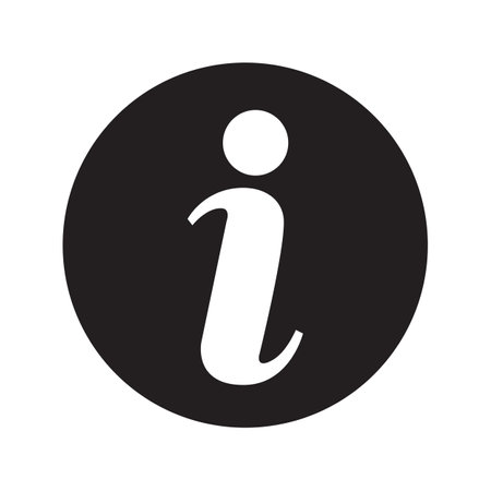 Information icon silhouette on white background Vectorのイラスト素材