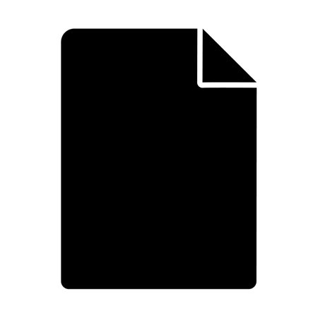 Paper document icon. Isolated Black symbol. Vector illustration on white background.のイラスト素材