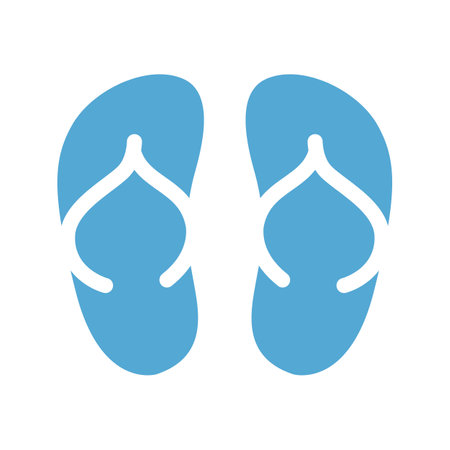 flat sandal flip flops isolated icon design isolated on white styleのイラスト素材
