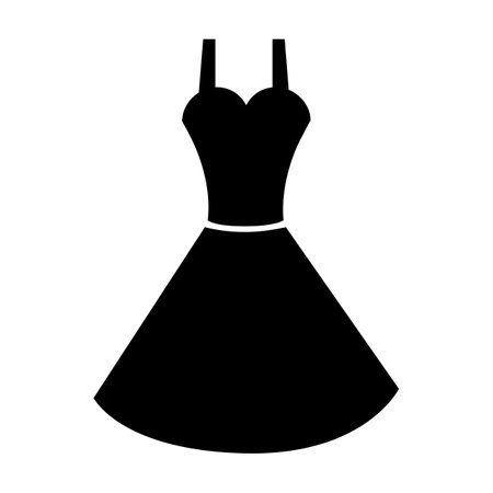 Dress icon flat icon Isolated red lady dress illustrationのイラスト素材