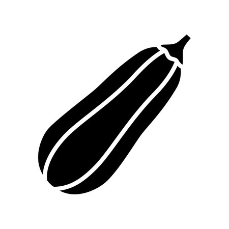 Zucchini silhouette icon vegetable isolated on a white background vector eps 10のイラスト素材