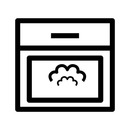 oven icon gas cooker sign vector isolated on white backgroundのイラスト素材