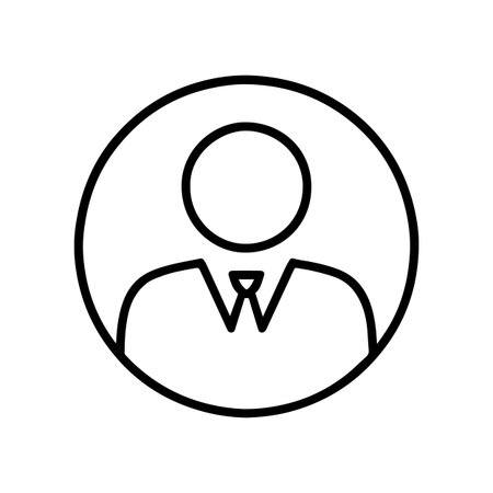 User line icon profile avatar profile User solated on background, icon vectorのイラスト素材