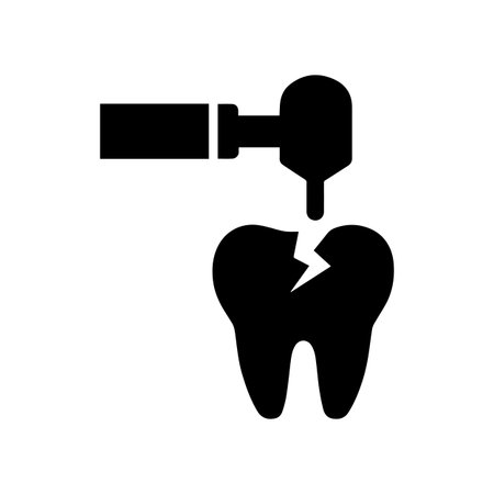 tooth filling icon vector illustration isolated on whiteのイラスト素材