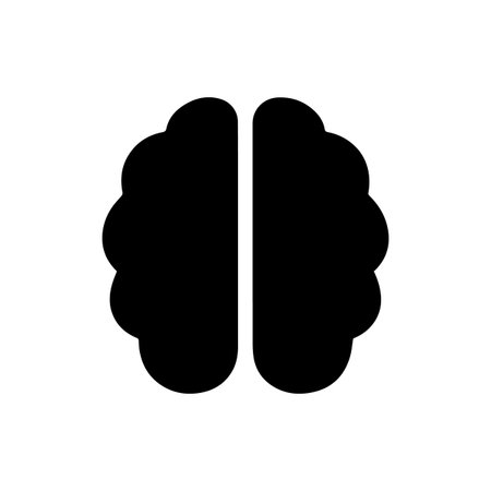 Brain Icon vector icon for medical apps isolated on whiteのイラスト素材