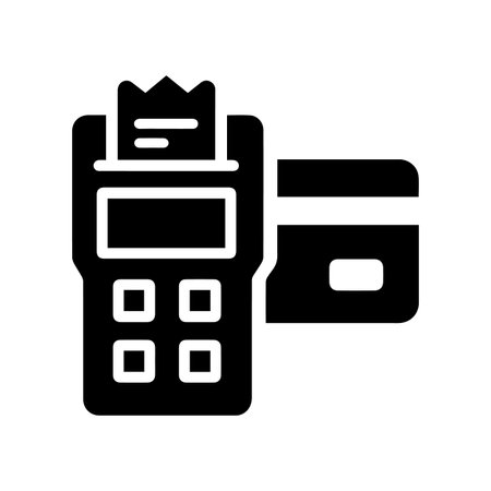 Contactless payment credit card icon or NFC smartphone via POS terminal icon isolated on whiteのイラスト素材