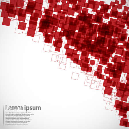 Vector banner with abstract red shapes. Vector illustrationのイラスト素材