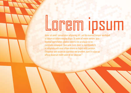 Abstract certificate orange border template dynamic modern futuristic technology layout. Vector illustrationのイラスト素材