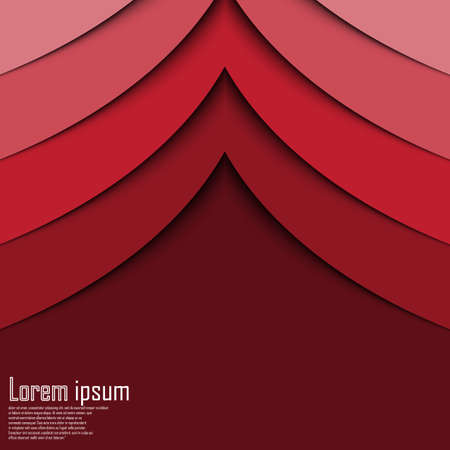 Abstract red 3d arrow wave line certificate abstract background. Vector Illustrationのイラスト素材