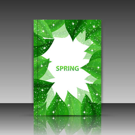 Leaf brochure title sheet. Illustrationのイラスト素材