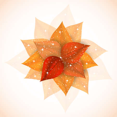 Abstract autumn leaves. Illustrationのイラスト素材