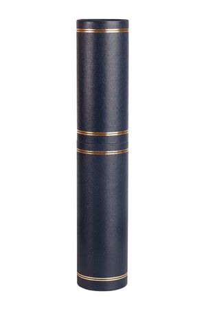 Decorative tube  for documents isolated on white backgroundの写真素材