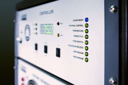 Control panel of ozone generator for water  treatmentの写真素材