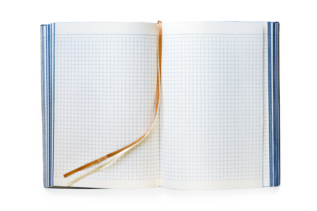Open blank business note with bookmarks.の写真素材