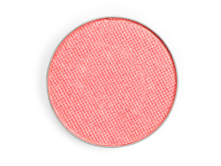 Red eyes shadow palette close up. Isolated on white, clipping path includedの写真素材