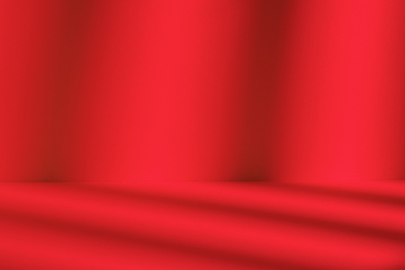 Red studio space with window shadow. Template and backgroundの写真素材