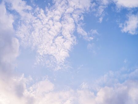 Light cloudy sky. Cloudscape at sunny day for natural backgroundの写真素材