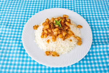 The Turkish Foods; Gourmet flavors; Haricot bean (dried beans)の写真素材