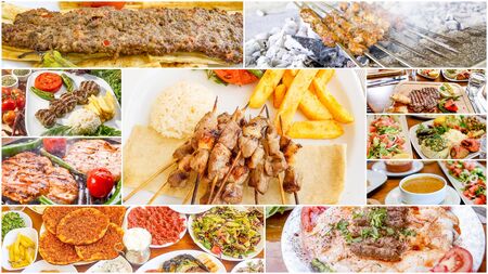 The Turkish Foods; Grilled Gourmet Flavors menuの写真素材