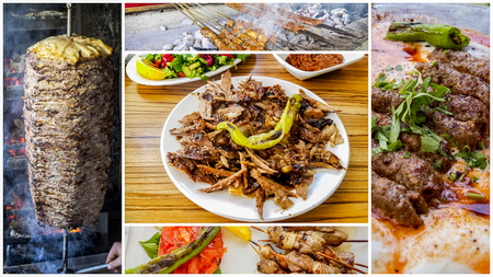 The Turkish foods; Barbecue grilled Doner kebabの写真素材