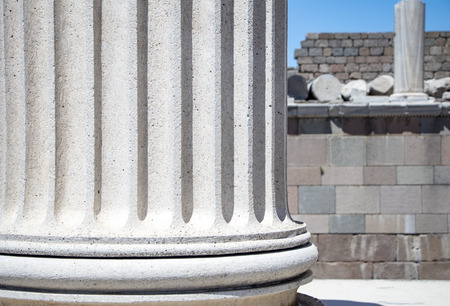The Pergamon antique city historical buildingの写真素材