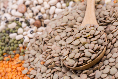 The Dried foods; mixed raw legumes, background