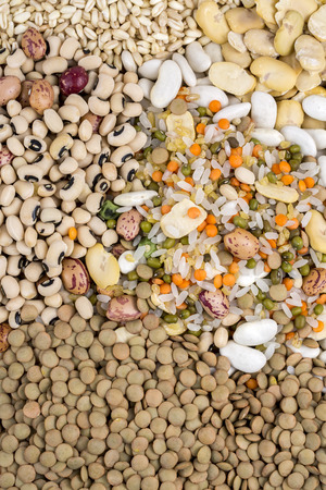 The Dried foods; mixed raw legumes, backgroundの写真素材