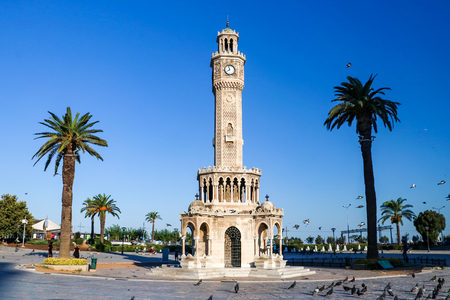 Turkey Izmir Konak Square Old Clock Towerのeditorial素材