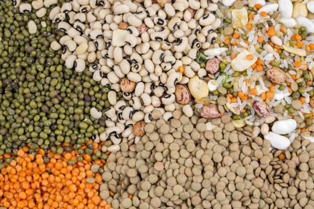 The Dried foods; mixed raw legumes, background