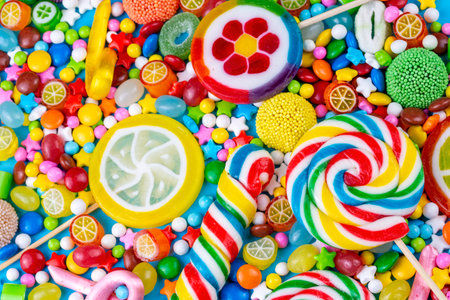 Colorful candies, food concept photoの写真素材