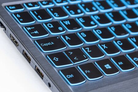 Top view of computer keyboard keys