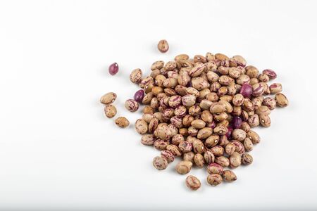 Legumes; dried roman beans. Dried pinto beans.の写真素材