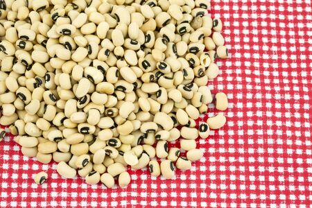 Black-eyed Beans texture background. Cowpea beans. Dried legumes.の写真素材