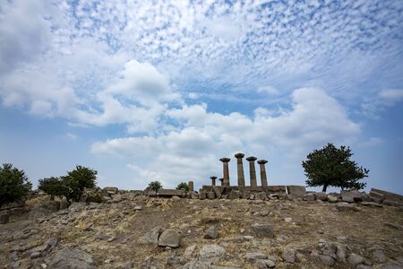 Assos, ruins of ancient city, Behramkale, Turkeyの写真素材