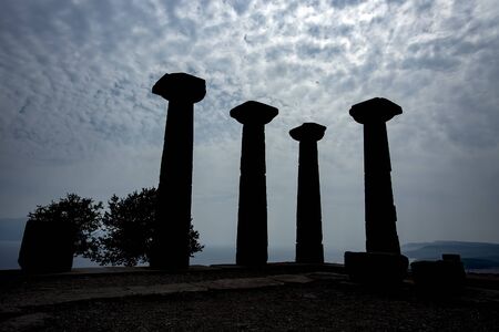 Assos, ruins of ancient city, Behramkale, Turkeyの写真素材