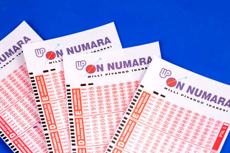 Istanbul / Turkey, March 11, 2019, Close up of Turkish lottery (Turkish Sayisal Loto, Super lotto,...